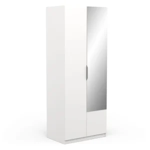 Armoire 2 portes 1 miroir L79 cm THIBAULT / GHOST