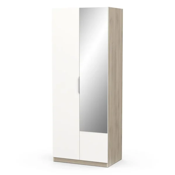 Armoire 2 portes 1 miroir L79 cm THIBAULT / GHOST