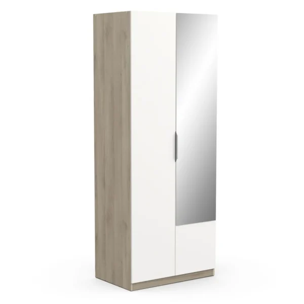 Armoire 2 portes 1 miroir L79 cm THIBAULT / GHOST