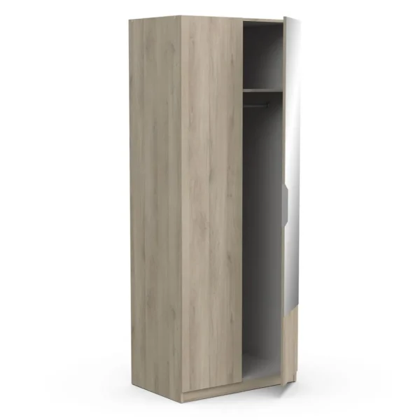 Armoire 2 portes 1 miroir L79 cm THIBAULT / GHOST