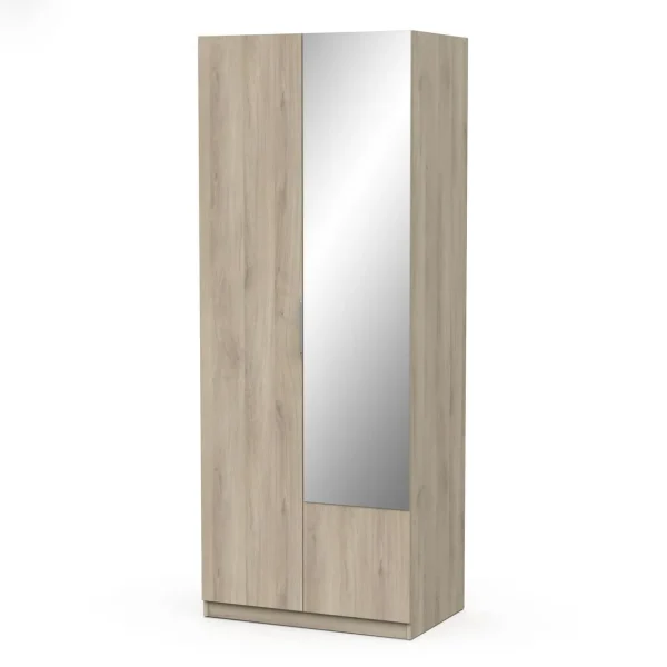 Armoire 2 portes 1 miroir L79 cm THIBAULT / GHOST