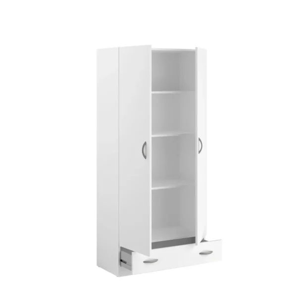 Armoire 2 portes 1 tiroir L78cm HOUSTON