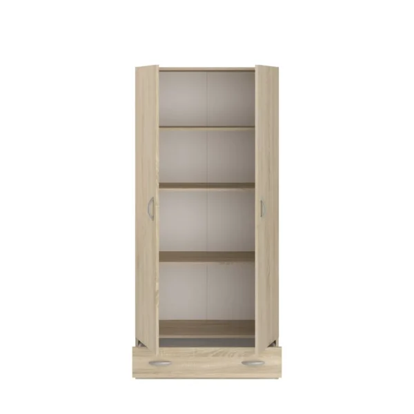 Armoire 2 portes 1 tiroir L78cm HOUSTON