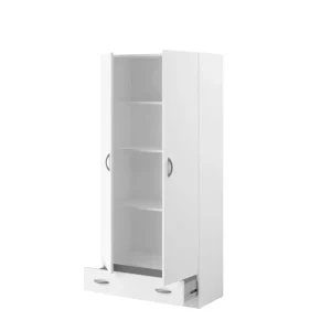 Armoire 2 portes 1 tiroir L78cm HOUSTON