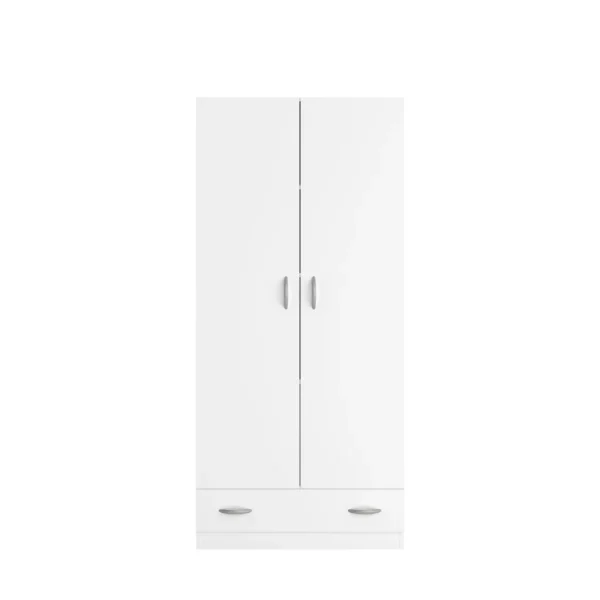 Armoire 2 portes 1 tiroir L78cm HOUSTON