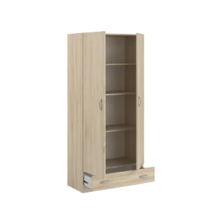 Armoire 2 portes 1 tiroir L78cm HOUSTON