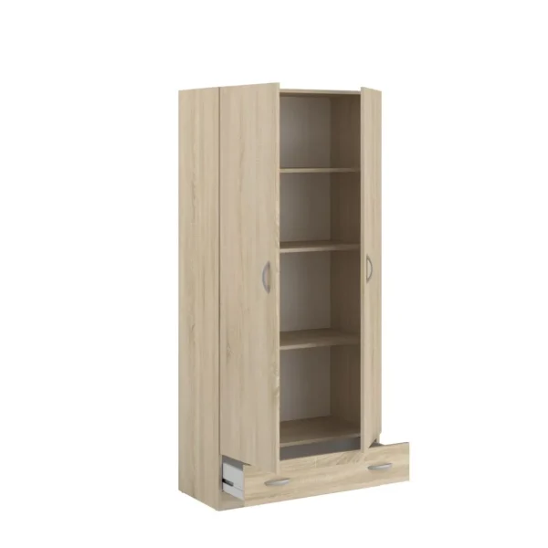 Armoire 2 portes 1 tiroir L78cm HOUSTON