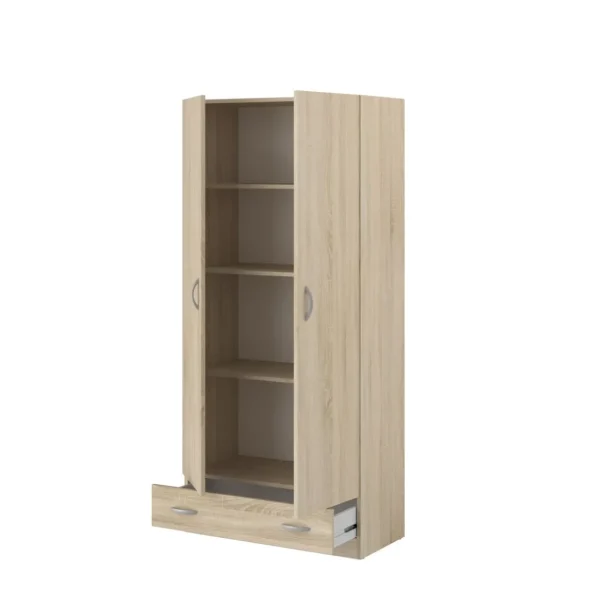 Armoire 2 portes 1 tiroir L78cm HOUSTON