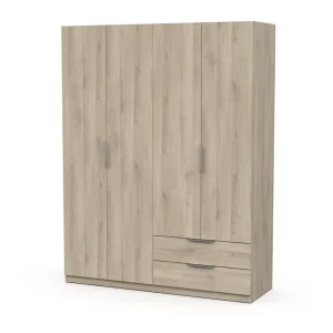 Armoire 4 portes 2 tiroirs L157 cm THIBAULT