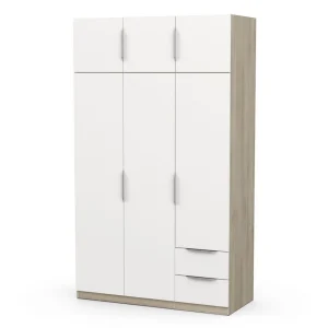 Armoire 6 portes 2 tiroirs L119 cm THIBAULT