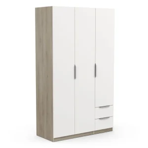 Armoire 3 portes 2 tiroirs L119 cm THIBAULT