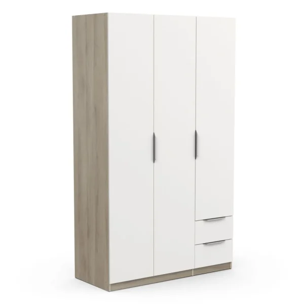 Armoire 3 portes 2 tiroirs L119 cm THIBAULT