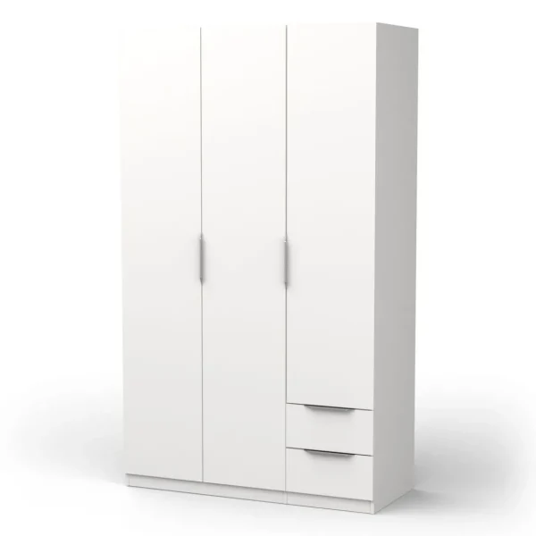 Armoire 3 portes 2 tiroirs L119 cm THIBAULT