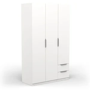 Armoire 3 portes 2 tiroirs L119 cm THIBAULT