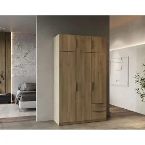 Armoire 6 portes 2 tiroirs L119 cm THIBAULT