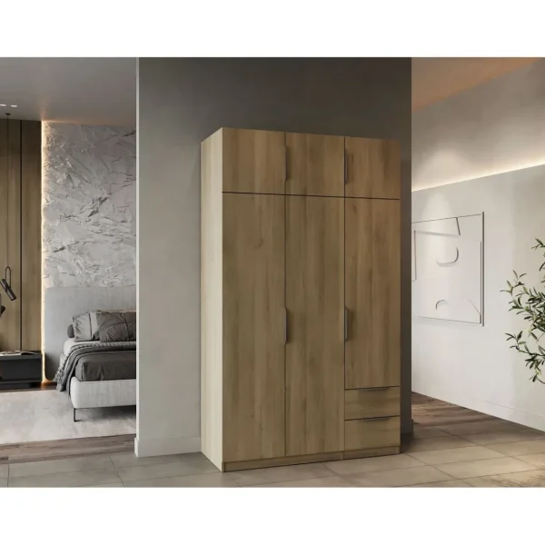 Armoire 6 portes 2 tiroirs L119 cm THIBAULT