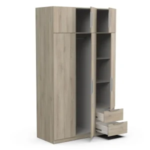 Armoire 6 portes 2 tiroirs L119 cm THIBAULT