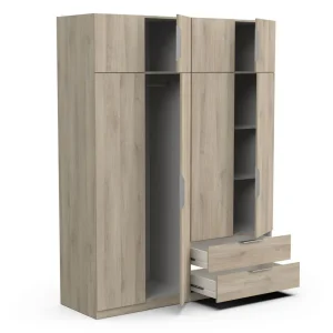 Armoire 8 portes 2 tiroirs L157 cm THIBAULT