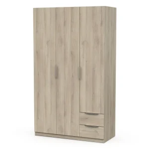 Armoire 3 portes 2 tiroirs L119 cm THIBAULT