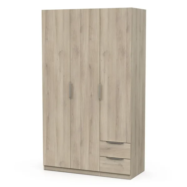 Armoire 3 portes 2 tiroirs L119 cm THIBAULT