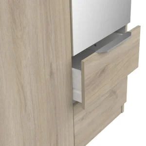 Armoire 3 portes 2 tiroirs 1 miroir L119 cm THIBAULT