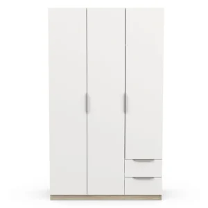 Armoire 3 portes 2 tiroirs L119 cm THIBAULT