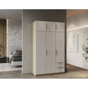 Armoire 6 portes 2 tiroirs L119 cm THIBAULT