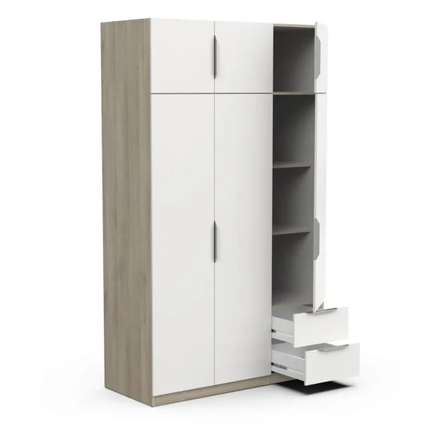 Armoire 6 portes 2 tiroirs L119 cm THIBAULT