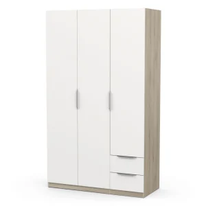 Armoire 3 portes 2 tiroirs L119 cm THIBAULT