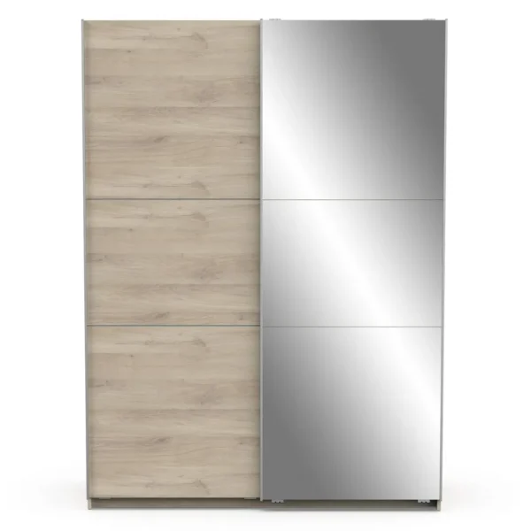 Armoire 2 portes coulissantes 1 miroir L150cm THIBAULT