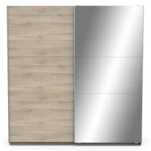 Armoire 2 portes coulissantes 1 miroir L200 cm THIBAULT