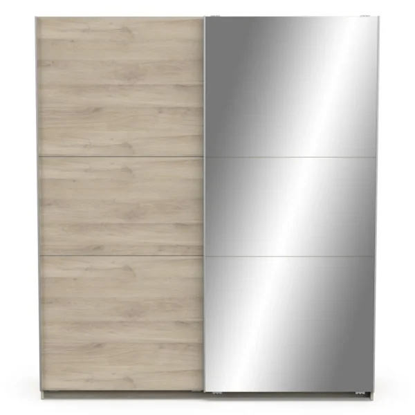 Armoire 2 portes coulissantes 1 miroir L180 cm THIBAULT