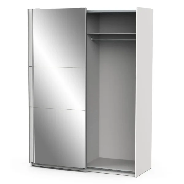 Armoire 2 portes coulissantes 1 miroir L150cm THIBAULT