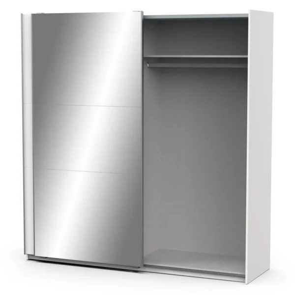 Armoire 2 portes coulissantes 1 miroir L200 cm THIBAULT