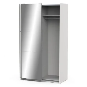 Armoire 2 portes coulissantes 1 miroir L120 cm THIBAULT