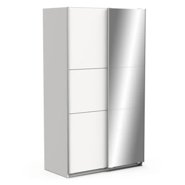 Armoire 2 portes coulissantes 1 miroir L120 cm THIBAULT