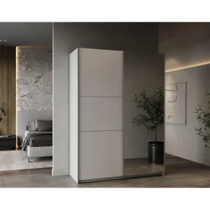 Armoire 2 portes coulissantes 1 miroir L150cm THIBAULT