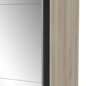 Armoire 2 portes coulissantes 1 miroir L150cm THIBAULT