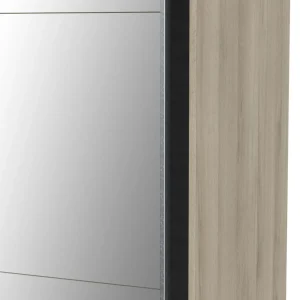 Armoire 2 portes coulissantes 1 miroir L200 cm THIBAULT