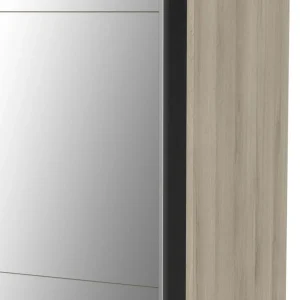 Armoire 2 portes coulissantes 1 miroir L180 cm THIBAULT