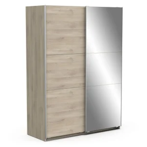 Armoire 2 portes coulissantes 1 miroir L150cm THIBAULT