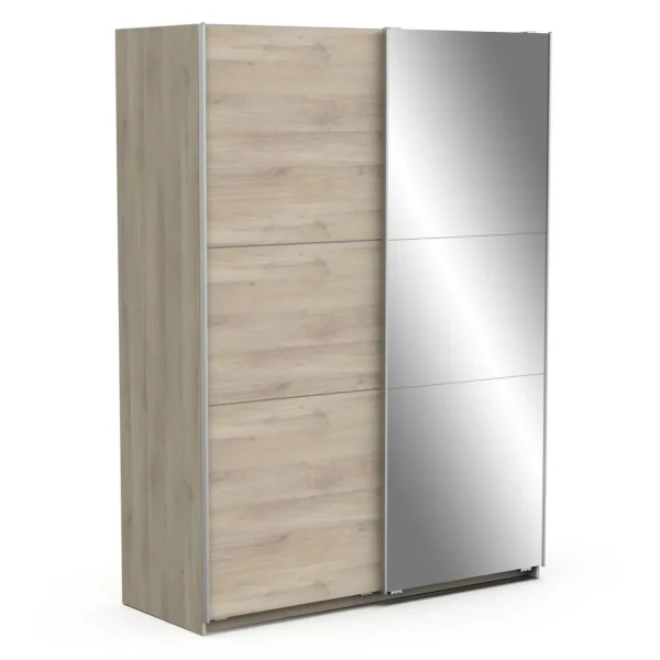 Armoire 2 portes coulissantes 1 miroir L150cm THIBAULT