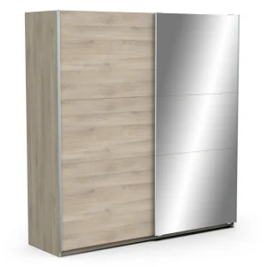 Armoire 2 portes coulissantes 1 miroir L200 cm THIBAULT