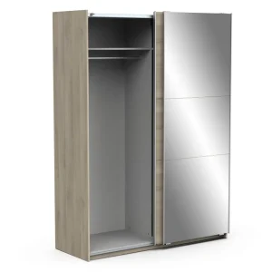 Armoire 2 portes coulissantes 1 miroir L150cm THIBAULT