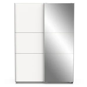 Armoire 2 portes coulissantes 1 miroir L150cm THIBAULT