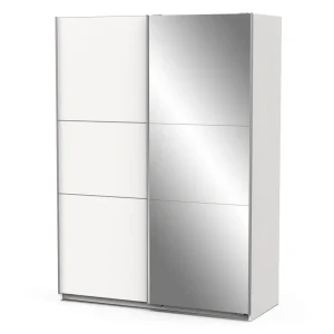 Armoire 2 portes coulissantes 1 miroir L150cm THIBAULT