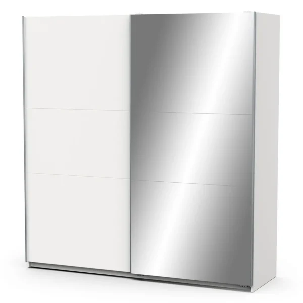 Armoire 2 portes coulissantes 1 miroir L200 cm THIBAULT