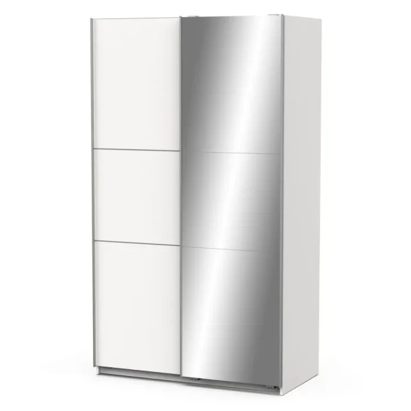 Armoire 2 portes coulissantes 1 miroir L120 cm THIBAULT