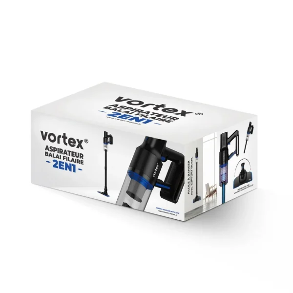 Aspirateur balai 2 en 1 filaire F10 - Noir