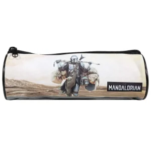 BAGTROTTER Trousse scolaire ronde Disney Star Wars / The Mandalorian Grise